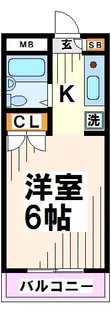 サンハイツミキB棟 【東京外国語大学受験生事前予約可能物件】【2階】の間取り