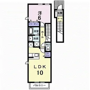 ベルコリ-ヌB【2階】の間取り