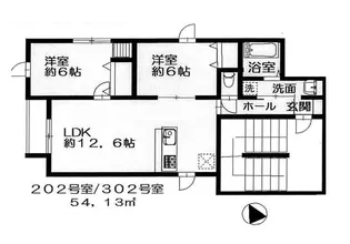 若林4丁目マンション【2階】の間取り