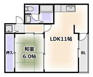 カーサ中田【3階】の間取り