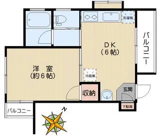 コーポグリーンヒル【3階】の間取り