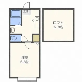 フラット麻生【1階】の間取り
