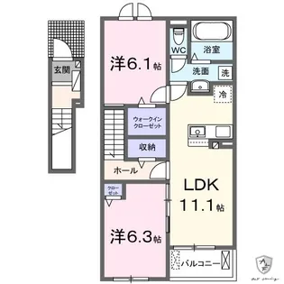 コンフォート戸市田【2階】の間取り