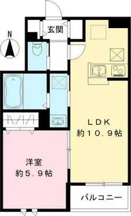 コンチェルト上祖師谷【1階】の間取り