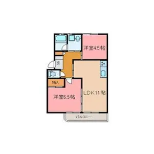 ロワールレジデンスIII【2階】の間取り