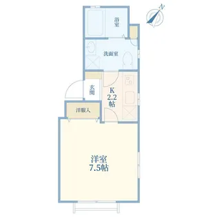 ミルクリーク駒場【2階】の間取り