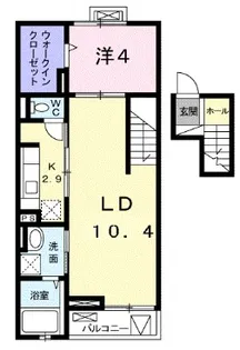 カーサ・ブルー【4階】の間取り