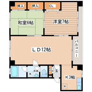 SDマンション【1階】の間取り