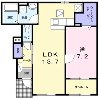 アルカンシェルB【1階】の間取り
