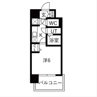 レジュールアッシュ緑橋駅前【8階】の間取り