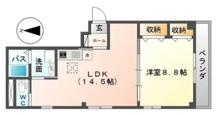 スマイルKII東三国ヶ丘【2階】の間取り