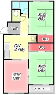 大宮第3コーポA棟【1階】の間取り