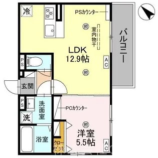 D-ROOM平井A棟【2階】の間取り