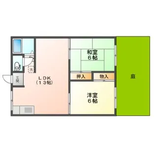 セキスイ緑地ハイツA・B【1階】の間取り