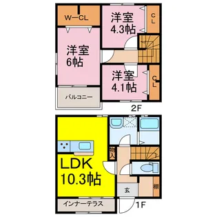 リーブルファイン羽生中央Iの間取り