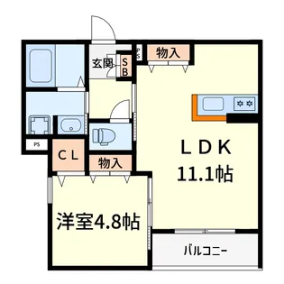 Duo茨木総持寺【2階】の間取り