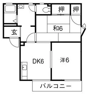 シャルム西脇【2階】の間取り