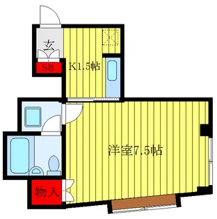 プリンセスハイツF棟【2階】の間取り