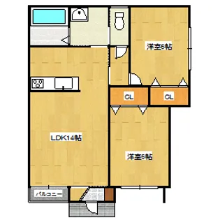 マーベラスコートII【1階】の間取り