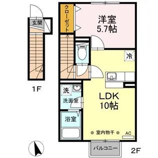 ブライトン【2階】の間取り