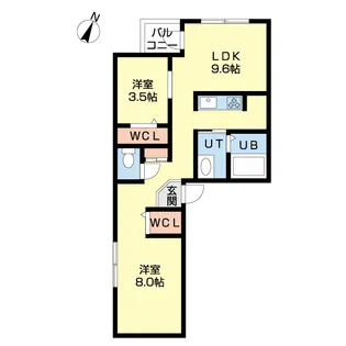 ecoa厚別南【4階】の間取り