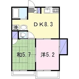 コーポサンライトI【2階】の間取り