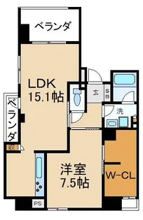 ザ・京都レジデンス岡崎神宮【2階】の間取り