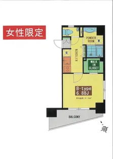 ミニヨン東大井【8階】の間取り