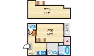 ベルクレスト本陣【1階】の間取り