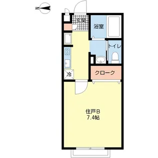 APARTMENTSKAMISAGINOMIYA【1階】の間取り