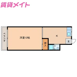 竹野ハイツ【2階】の間取り
