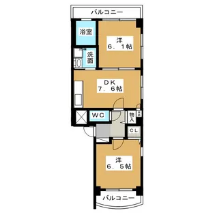 ドリームハイツ南堀越【1階】の間取り