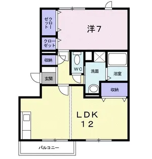 ディモーラ宝木【3階】の間取り