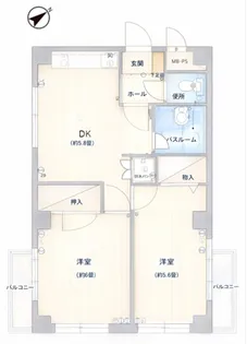 フラーツ南馬込【4階】の間取り