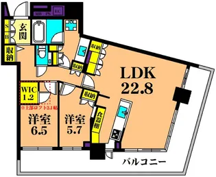 パークタワー東雲【43階】の間取り