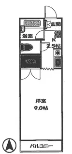 かすみコーポ内田【2階】の間取り
