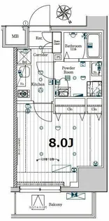 メイクスデザイン門前仲町GARDEN【4階】の間取り