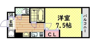 ジュネーゼグラン心斎橋東【2階】の間取り