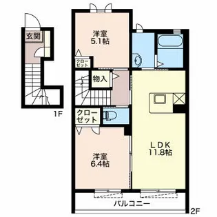 シンフォニーA/B【2階】の間取り