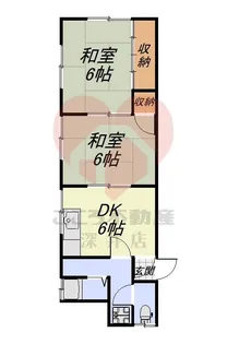 萬野アパート【1階】の間取り