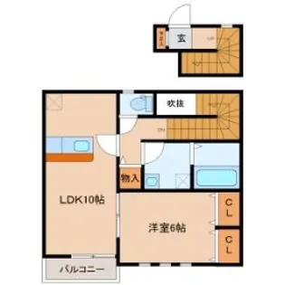 Grande神谷沢壱番館・弐番館【2階】の間取り