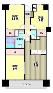 ライオンズマンション大阪狭山弐番館【9階】の間取り