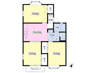 クレエベールA【2階】の間取り