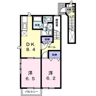 サン・シャルムkiku【2階】の間取り