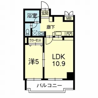 ライズオークス通り【6階】の間取り