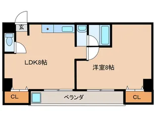 エムプリス上町【4階】の間取り