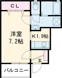 フォン・ブラウン【1階】の間取り