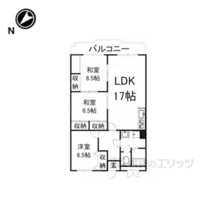 toU真美ヶ丘【3階】の間取り