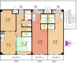 青空ビル【3階】の間取り