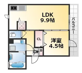 フラット松原【2階】の間取り